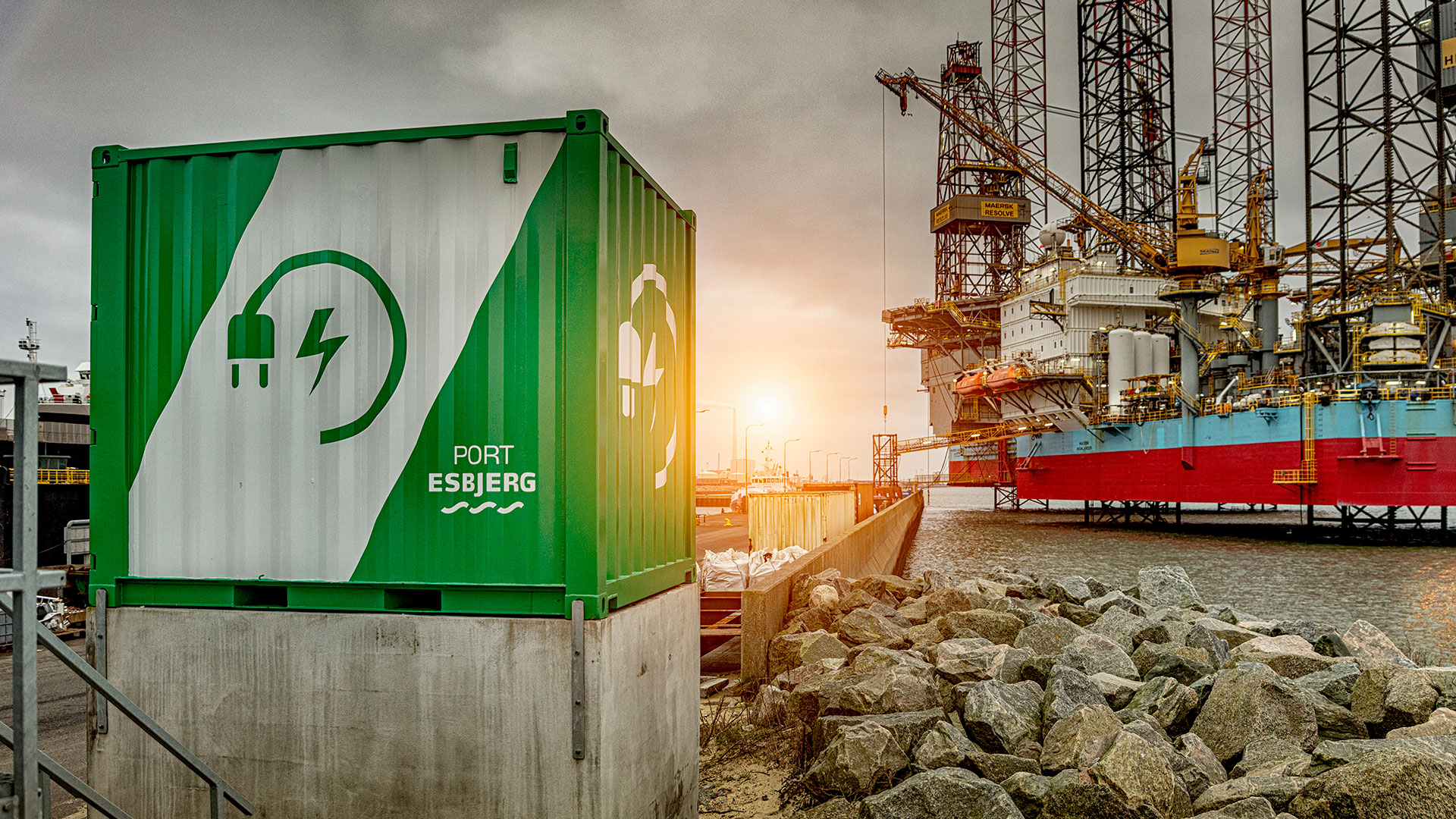 Landstrømscontainer, Esbjerg Havn